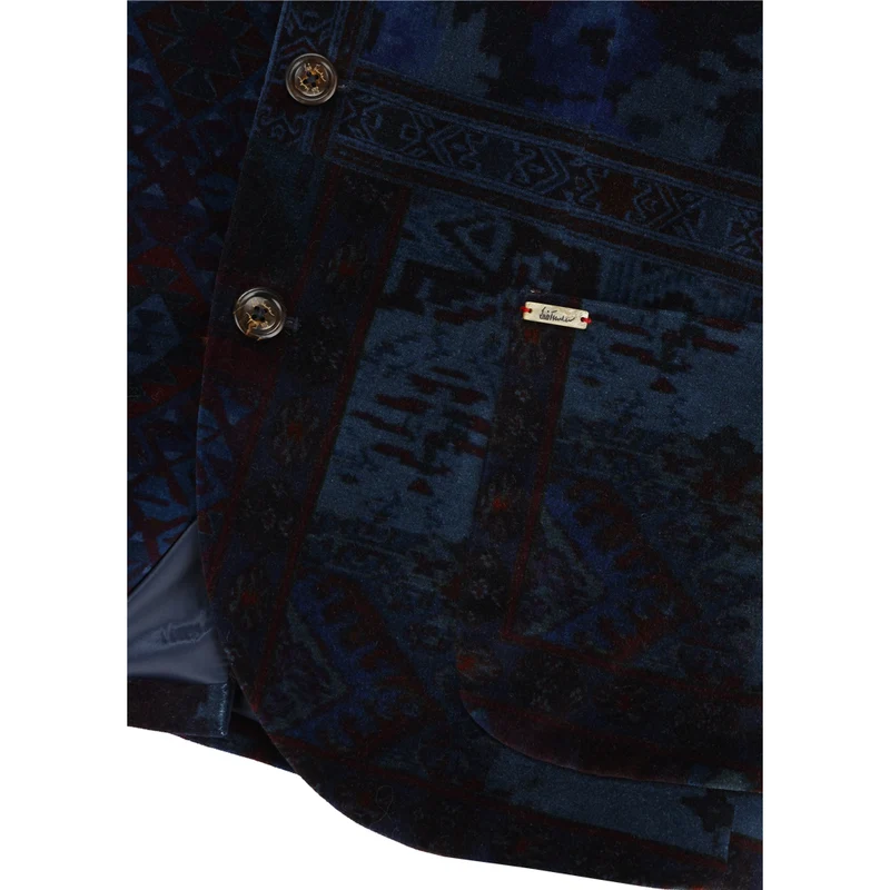 Sakko Lusandro Patchwork Bedruckt in dunkelblau