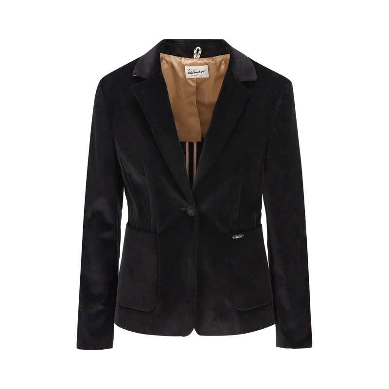 Blazer Luramea Samt in schwarz