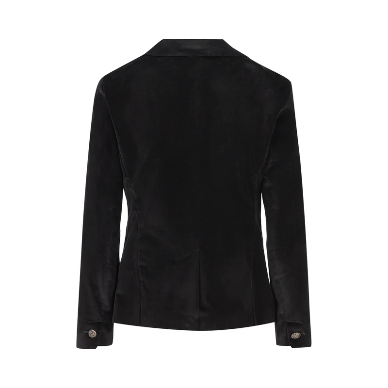 Blazer Luramea Samt in schwarz