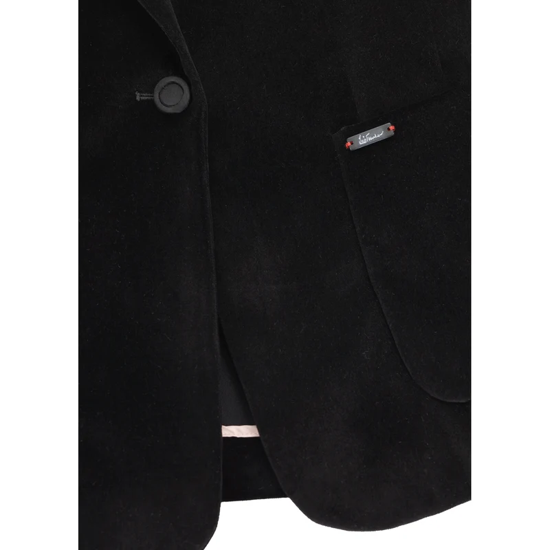 Blazer Luramea Samt in schwarz