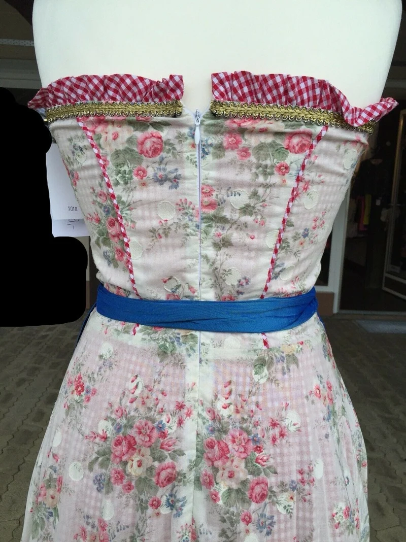 Dirndl Kleid, Bandeau, Ellersdorfer, hell, blau, Midi