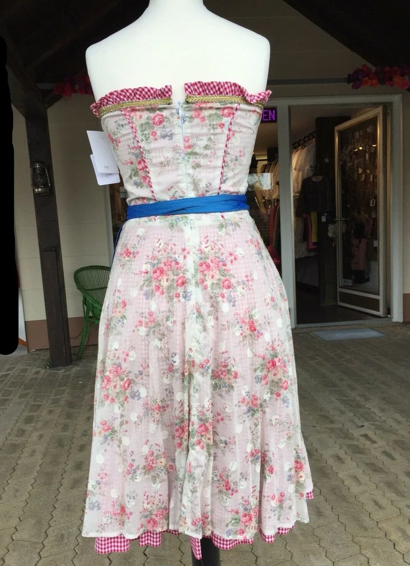 Dirndl Kleid, Bandeau, Ellersdorfer, hell, blau, Midi