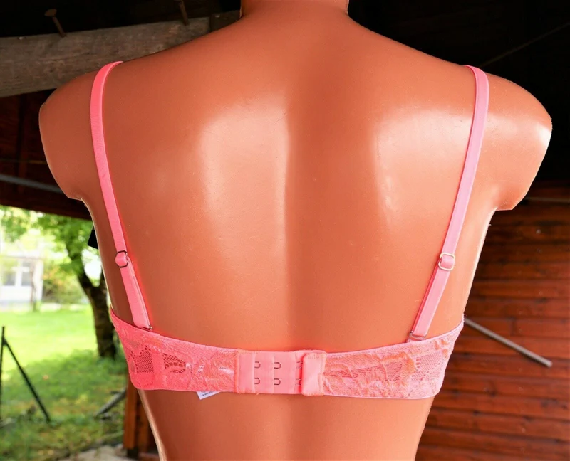 Bandeau Schalen BH, After Eden, Spitze, Pfirsich, Koralle