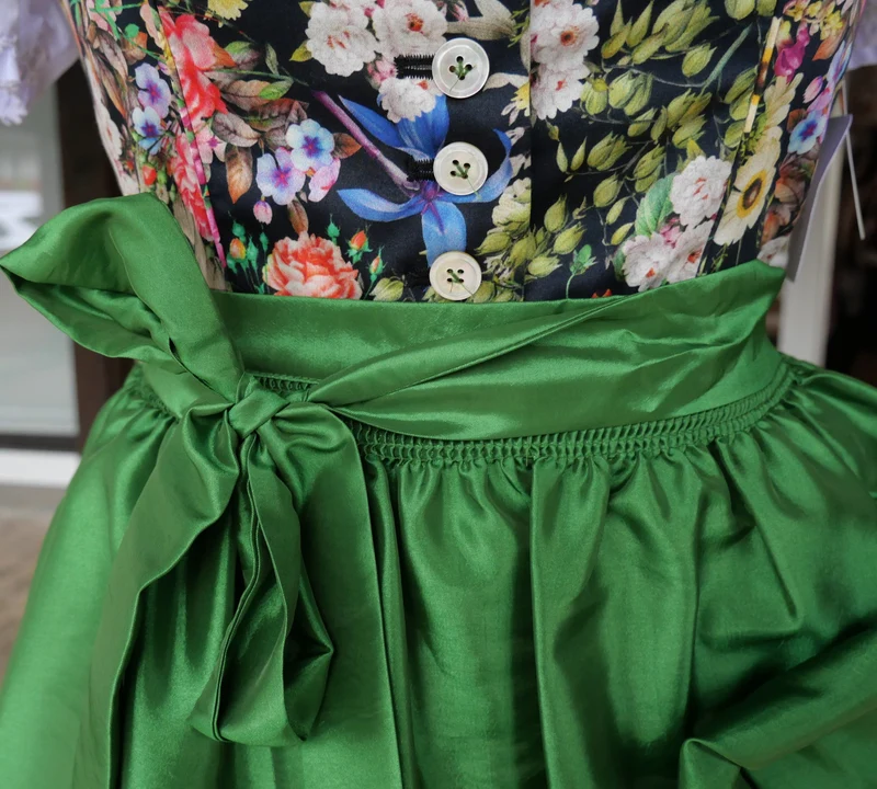 Dirndl Kaiseralm, Sommer, floral, bunt, Midi 65 cm