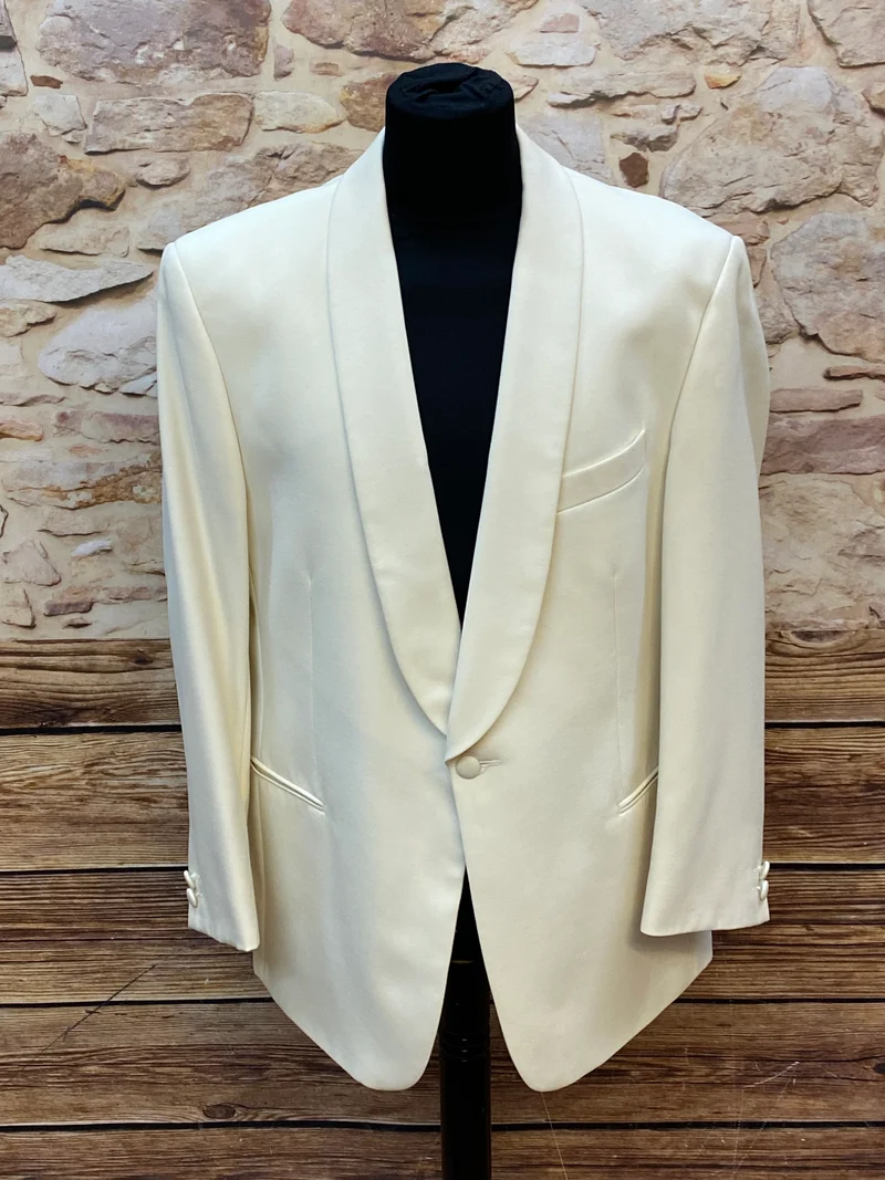 Vintage Dinner Jacket Creme – Smoking Sakko Herren Gr. 26