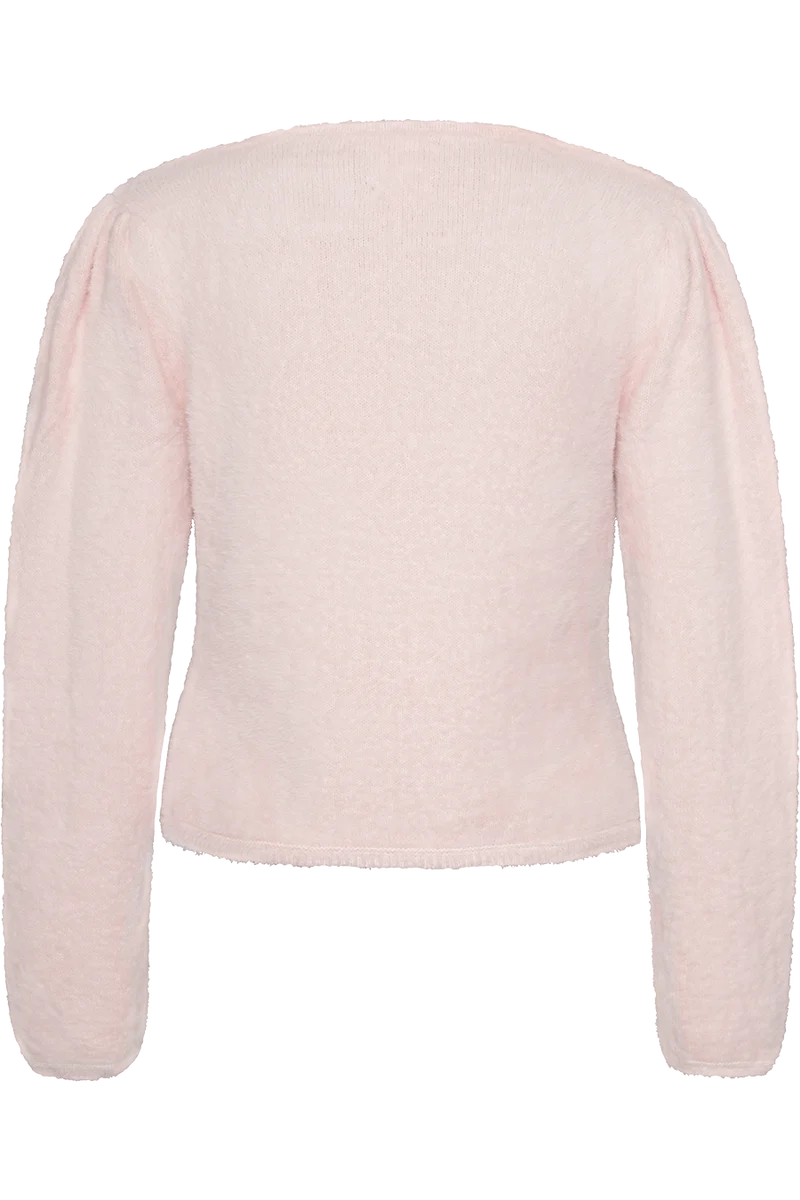 Kuschelige Damen-Strickjacke mit weiten Ärmeln - rose