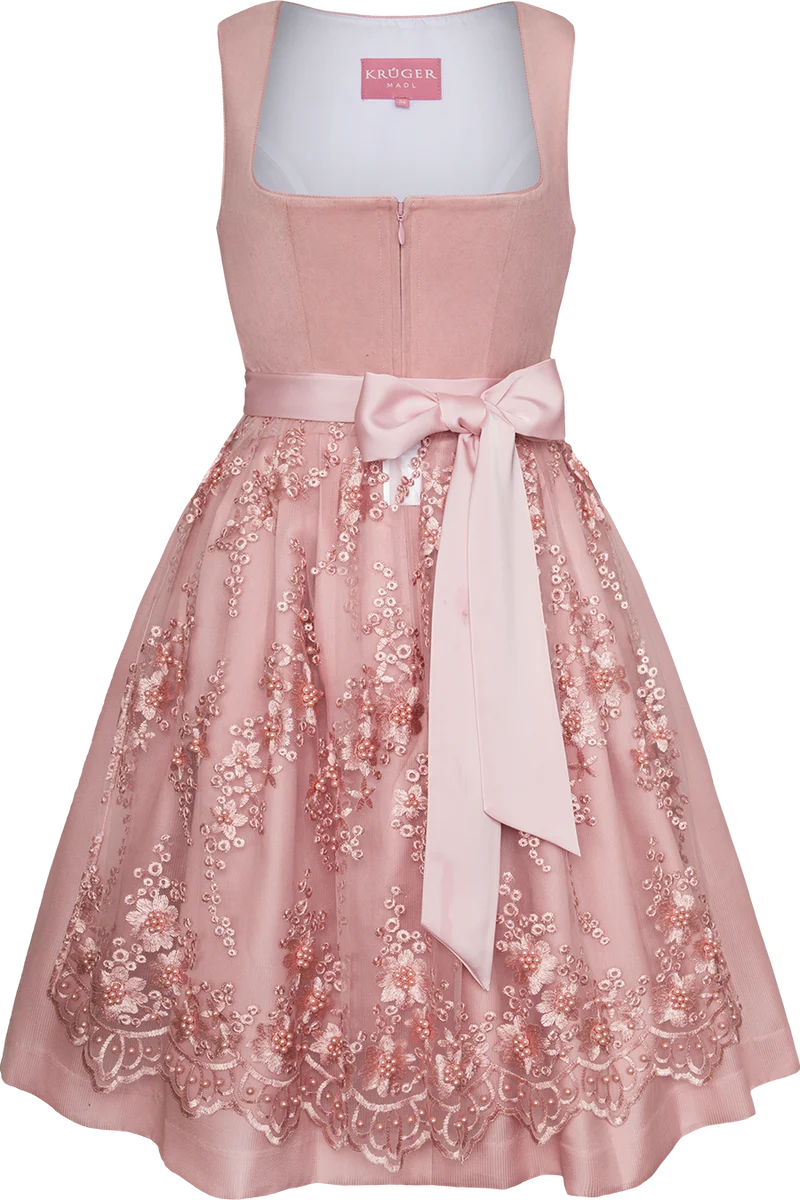 Mittellanges Dirndl mit Samtmieder