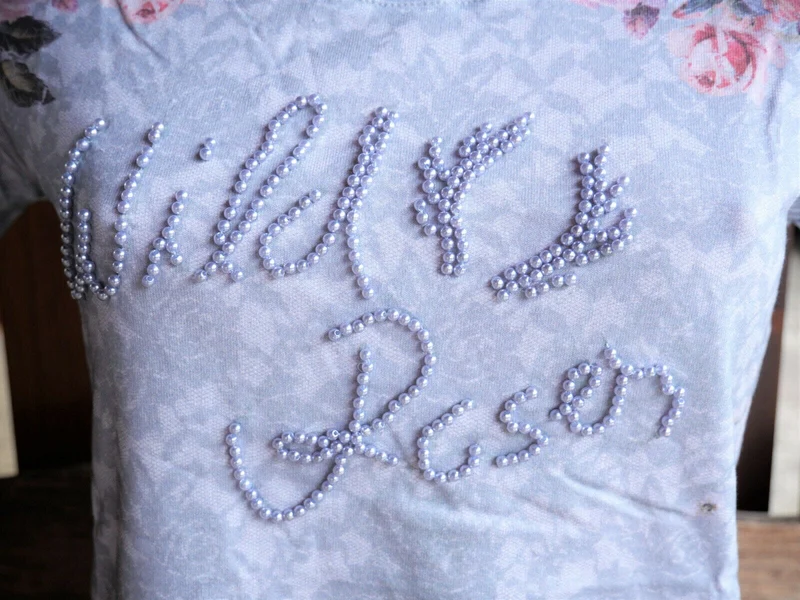 Trachtenshirt, Krüger Madl, grau, silber Wild Roses