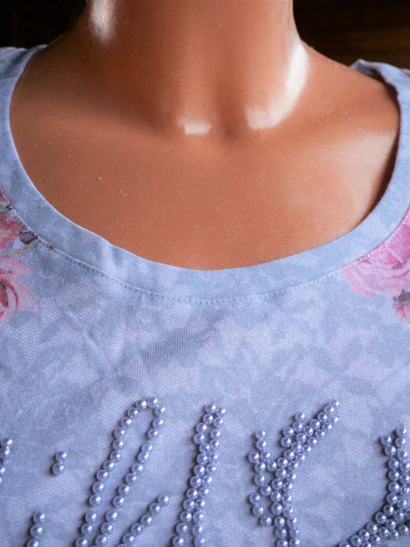 Trachtenshirt, Krüger Madl, grau, silber Wild Roses