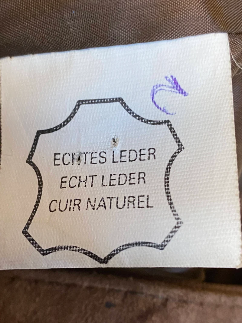Vintage Leder Trachtenweste Herren braun Gr. 48