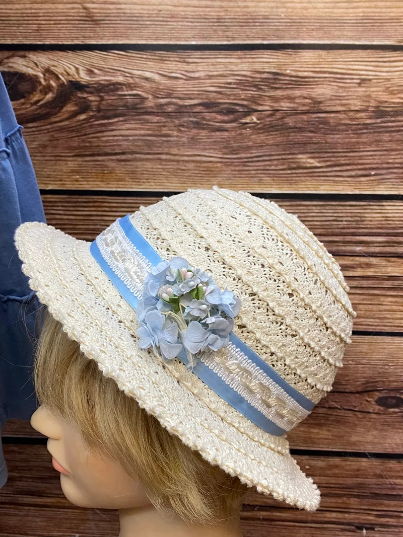 20er Jahre Tageskleid Damen Vintage Blau Gr. 38