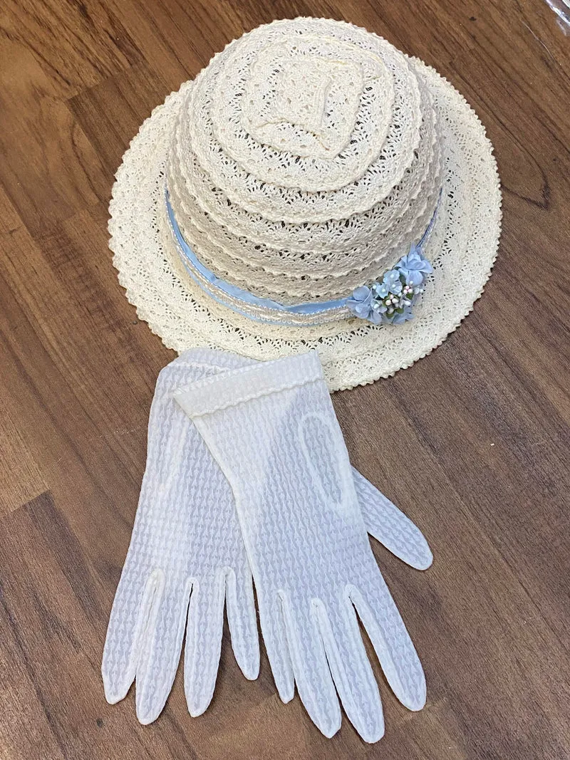 20er Jahre Tageskleid Damen Vintage Blau Gr. 38