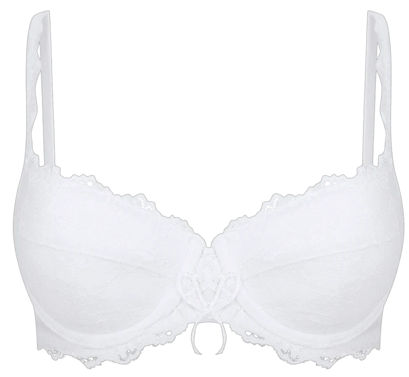 Dirndl BH, SUSA, weiß, Push up, Spitze