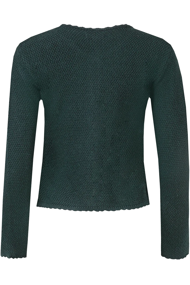 Dirndl-Strickjacke mit rundem Ausschnitt