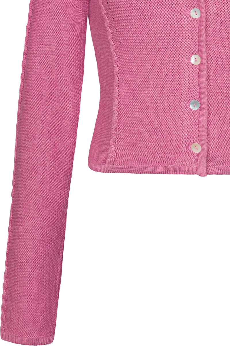 Damen Dirndljacke mit Perlmuttknöpfen - rosa