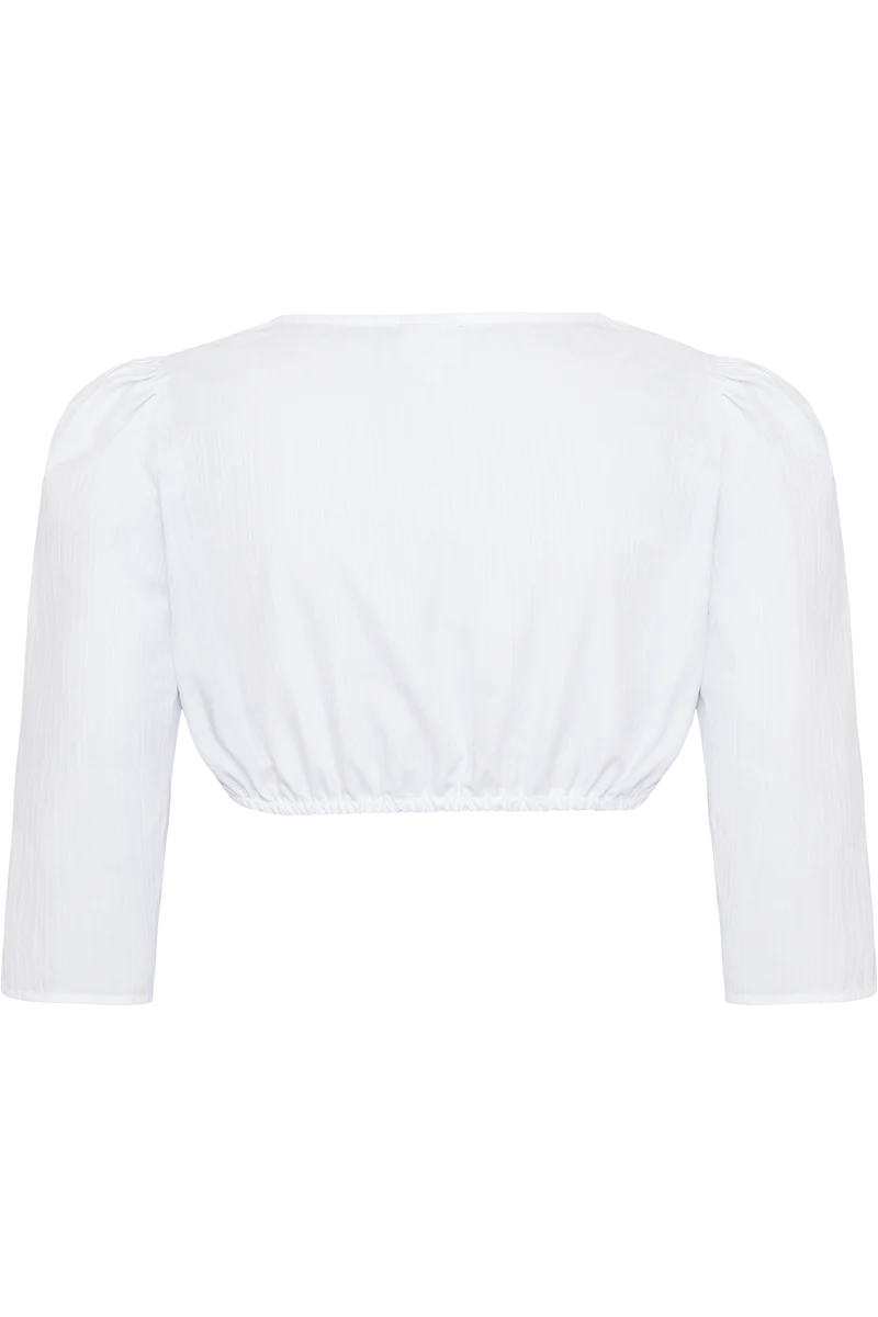 Dirndlbluse mit eckigem Ausschnitt