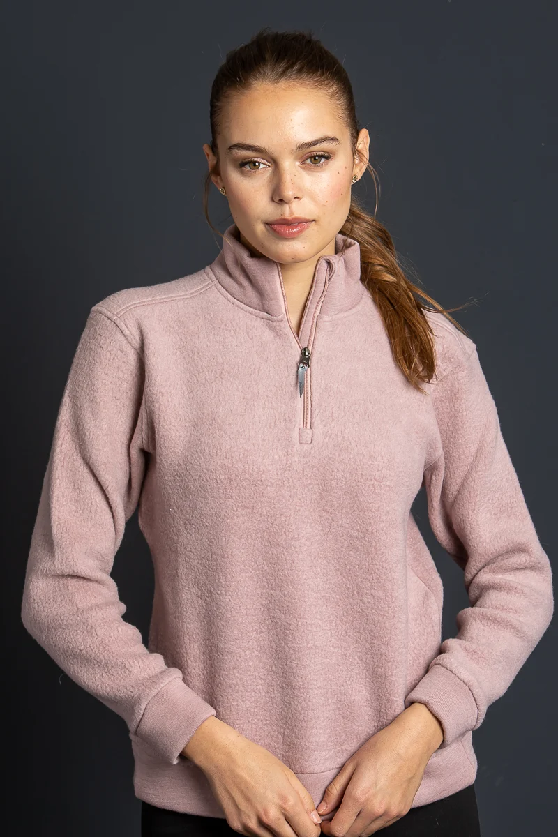 Houdini Half Zip Pulli Alto pink
