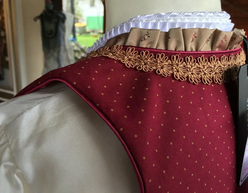 Dirndl Kinga Mathe, Mareen, bordeaux, rot, Midi 70 cm, Gr. 44