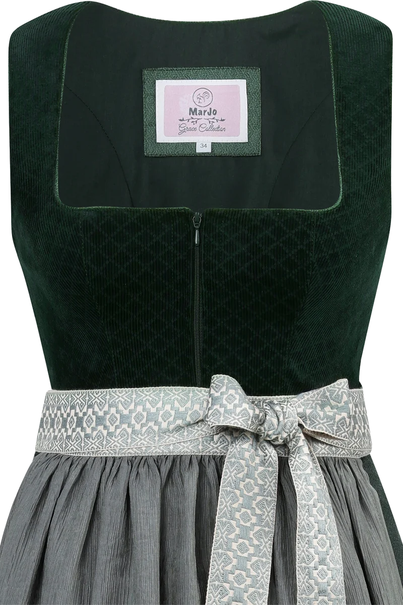 Cord-Dirndl 70cm mit Schürze im Folklore-Stil