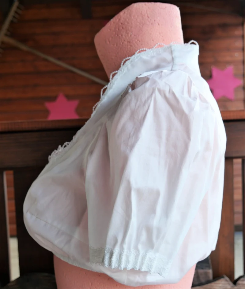 Dirndlbluse Krüger Collections, Laureen, ecru, Stehkragen, Gr. 38