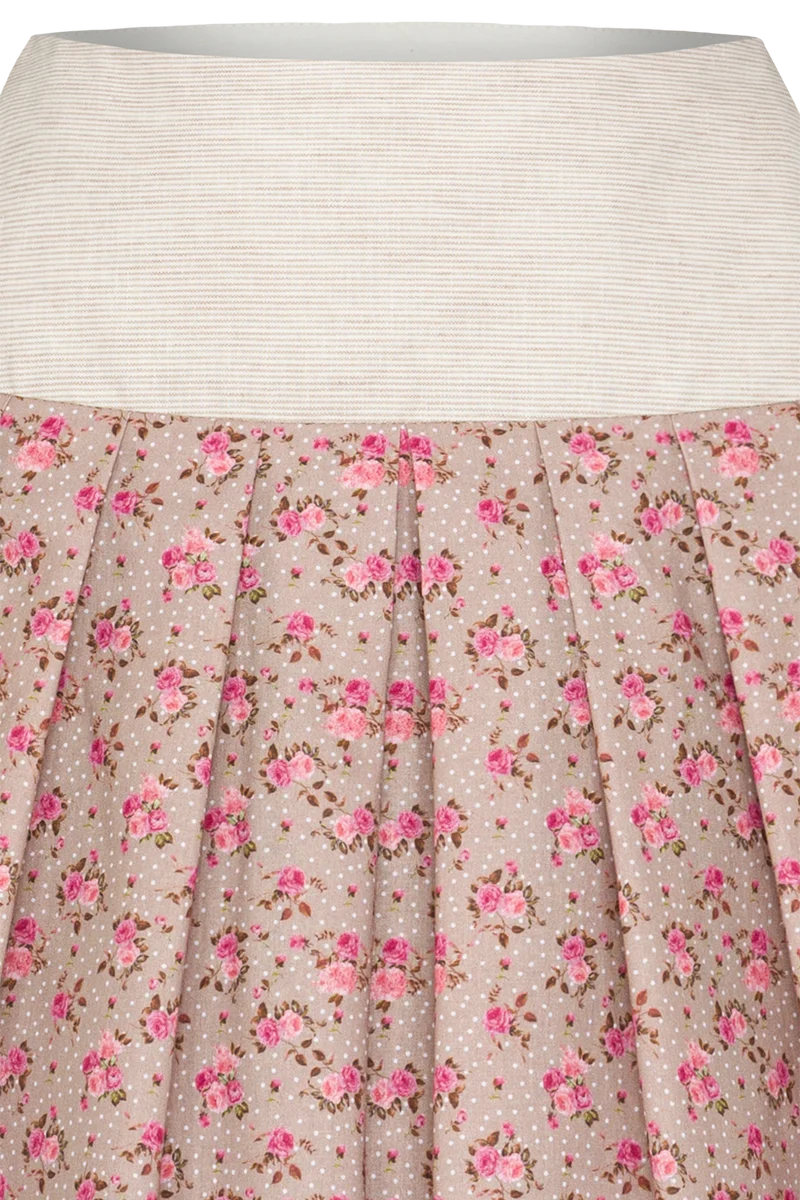 Baumwollrock 70 cm mit Blumenmuster