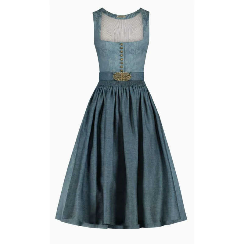 Dirndl Monika in blautanne