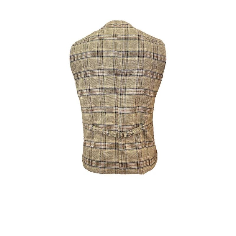 Prince Bowtie Weste in braun karo