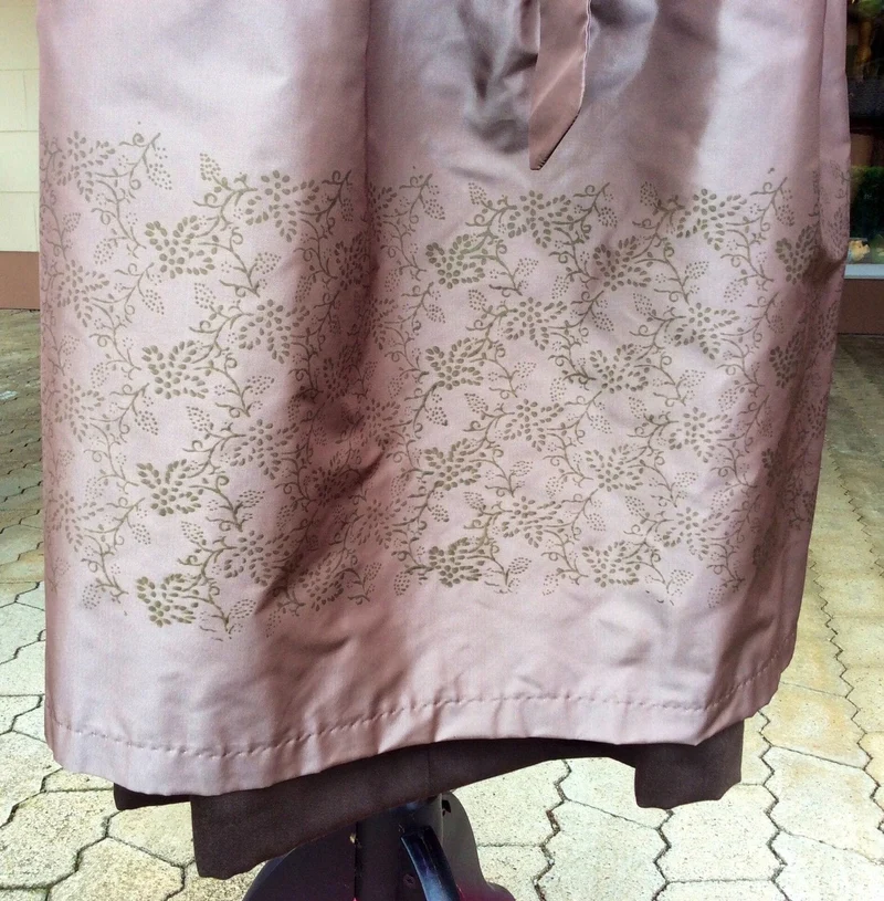 Dirndl Wenger Daria, Winterdirndl, khaki, Maxi 80 cm