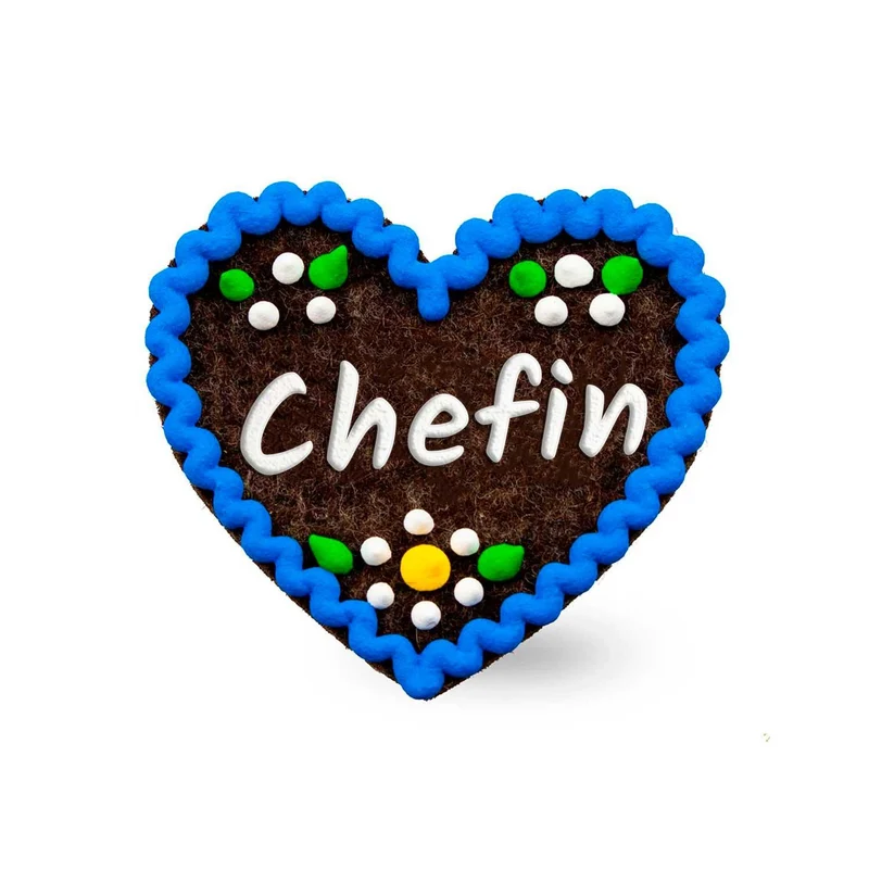 Filzherz-Anstecker "Chefin"
