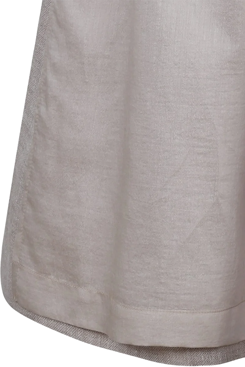 Samtdirndl in Midi-Länge mit leicht fallender Schürze - taupe