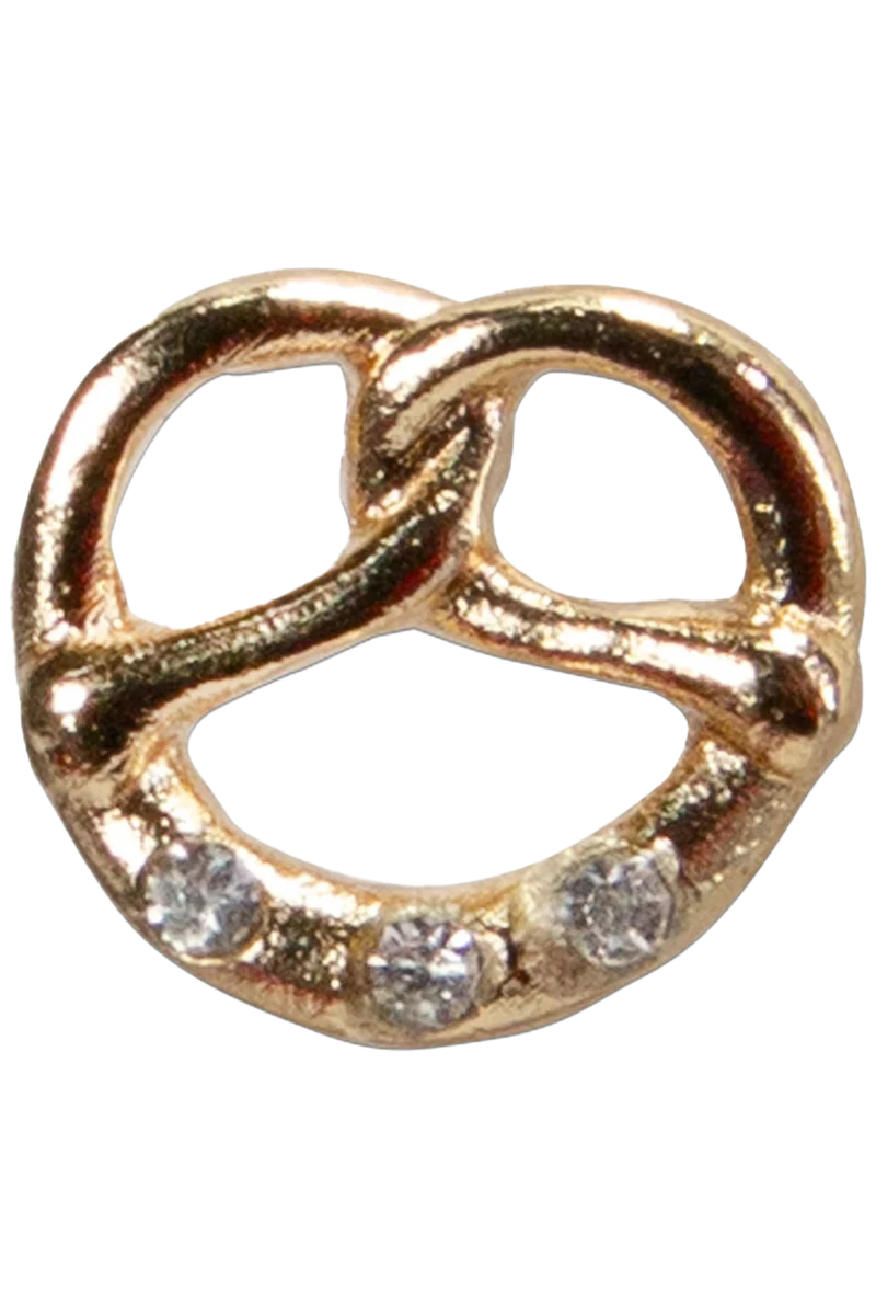 Damen Brezen-Ohrringe - gold