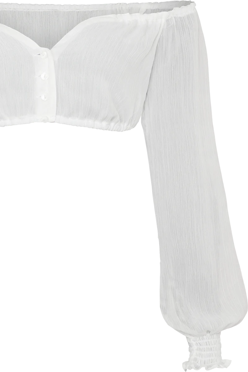 Dirndlbluse mit Carmenausschnitt und Langarm
