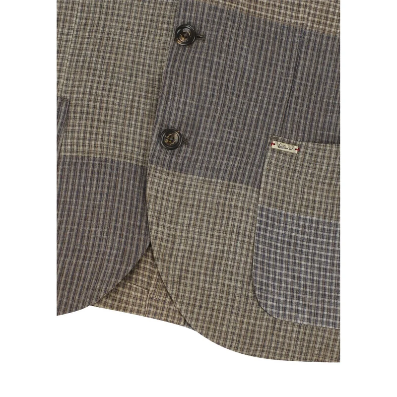 Lusandro Patchwork in dunkelbraun
