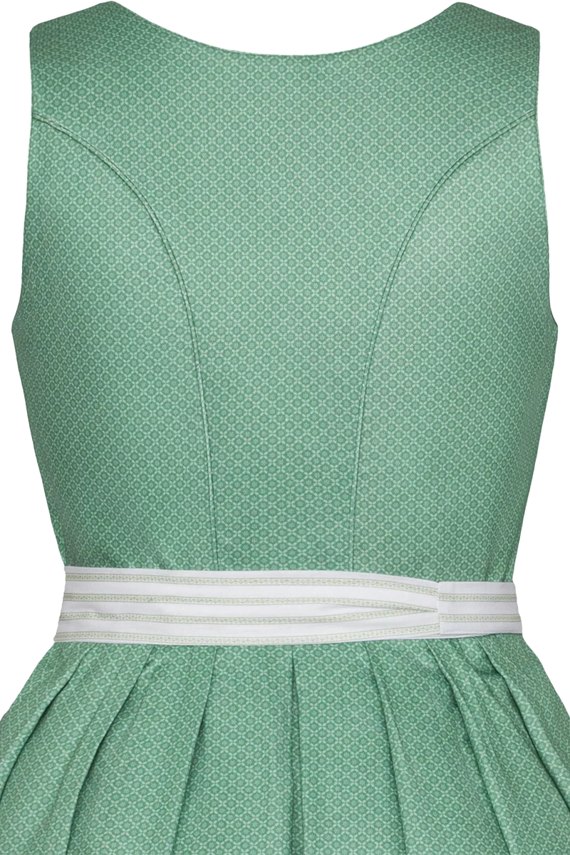 Baumwolldirndl lang mit Baumwoll-Leinen-Schürze