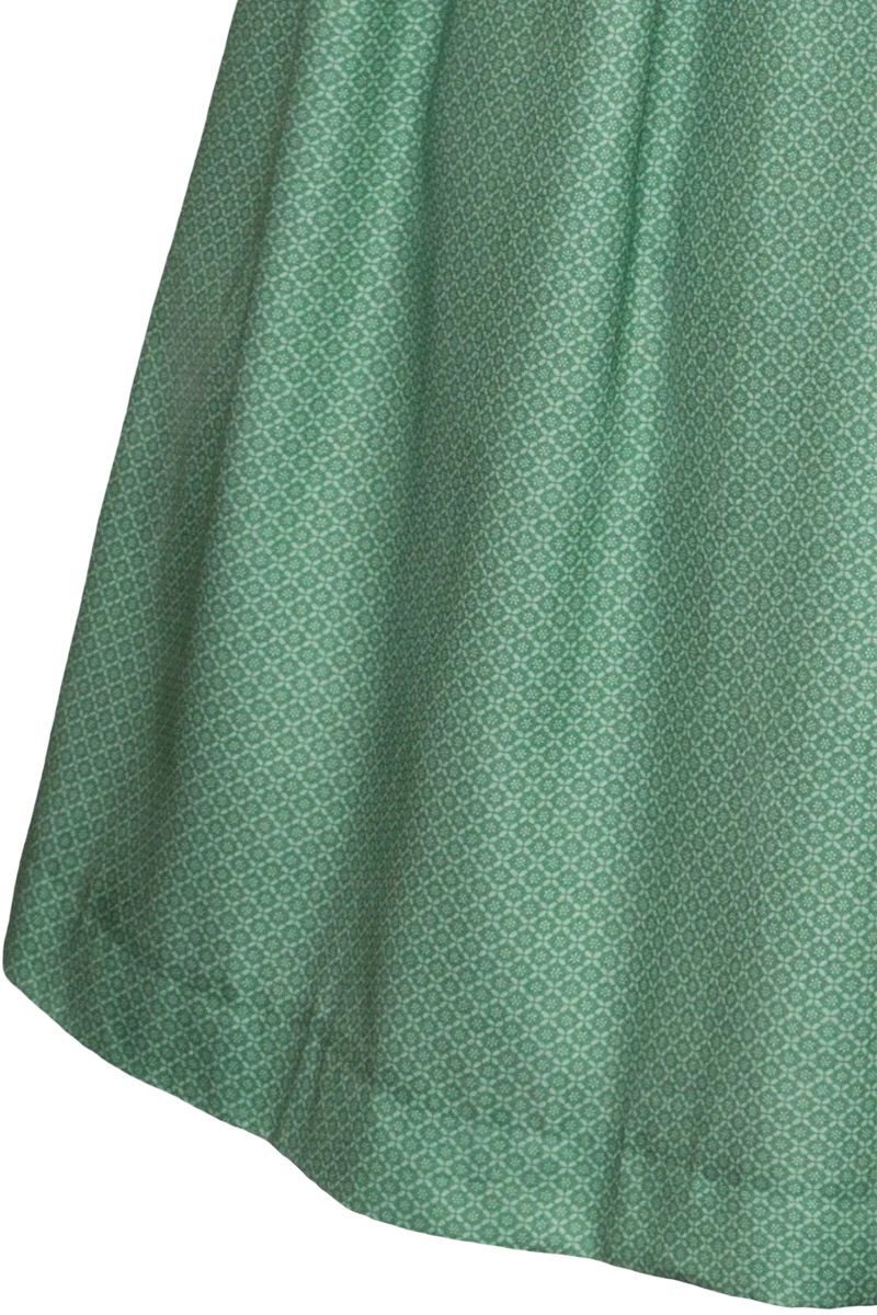Baumwolldirndl lang mit Baumwoll-Leinen-Schürze