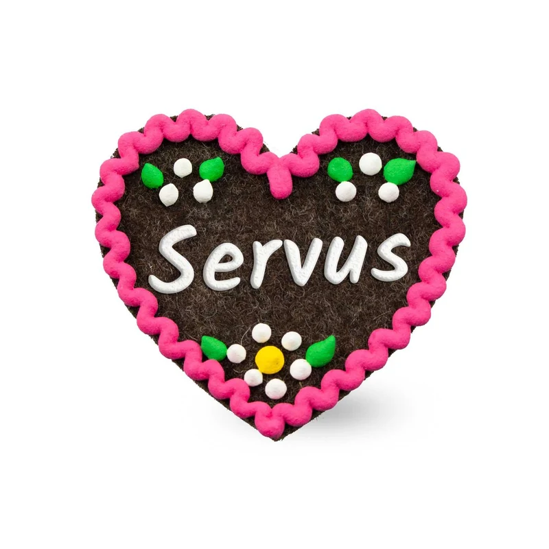 Filzherz-Anstecker "Servus"