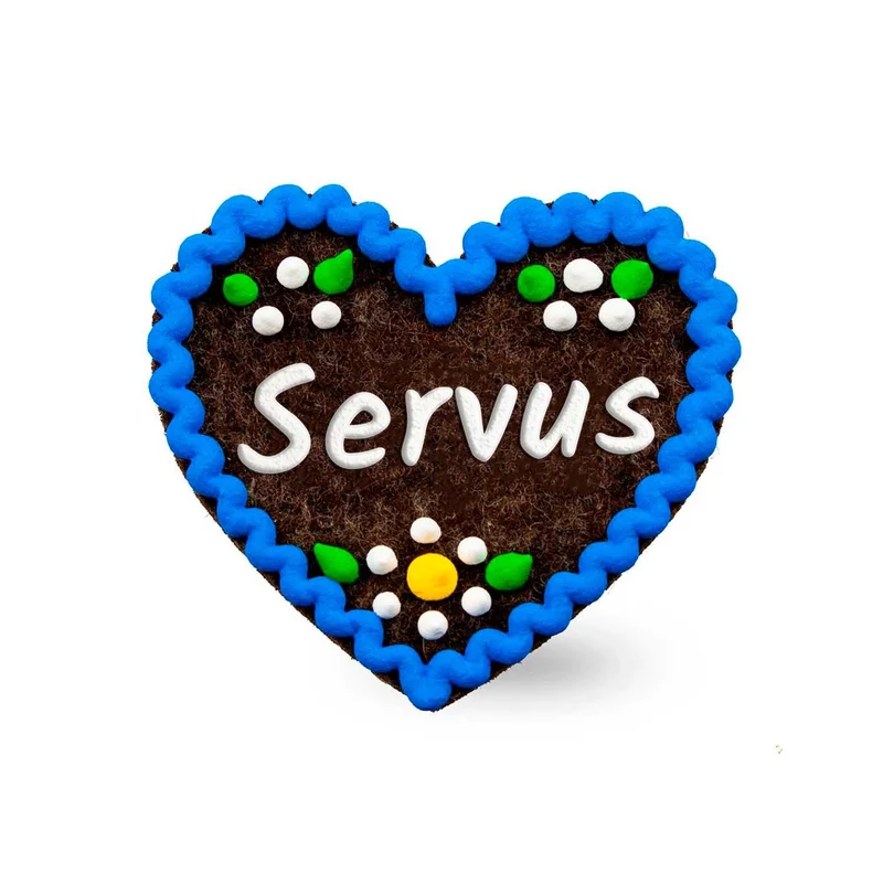 Filzherz-Anstecker "Servus"