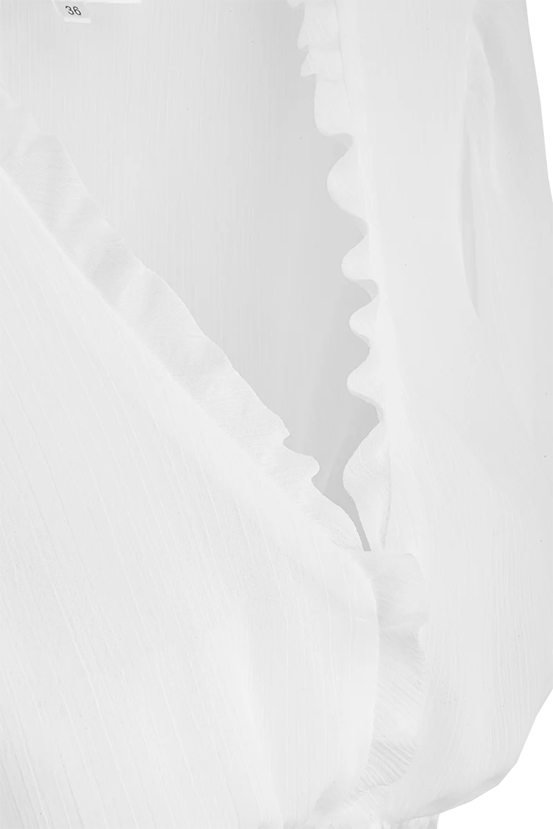 Dirndlbluse transparent V-Ausschnitt