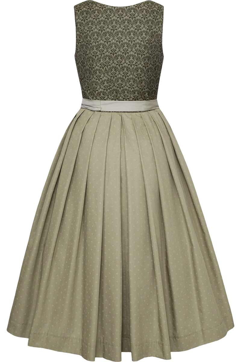 Dirndl lang mit Knöpfen und hochwertigem Jacquardmuster