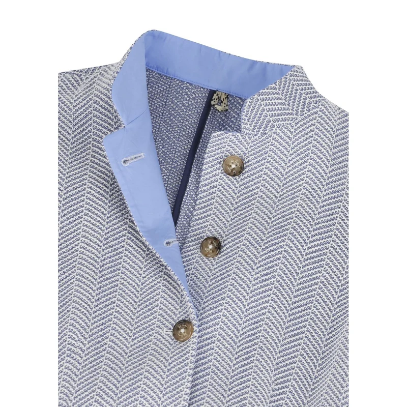 Blazer Luranda Fischgrat in weiss/himmelblau