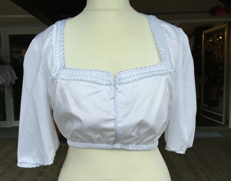 Dirndlbluse Kinga Mathe, Viola, weiß, Haken