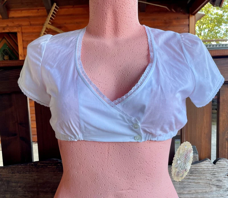 Dirndlbluse Julia Trentini, Elise, weiß, Knöpfe
