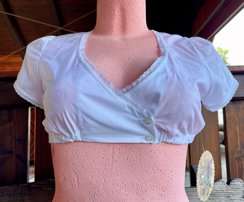 Dirndlbluse Julia Trentini, Elise, weiß, Knöpfe