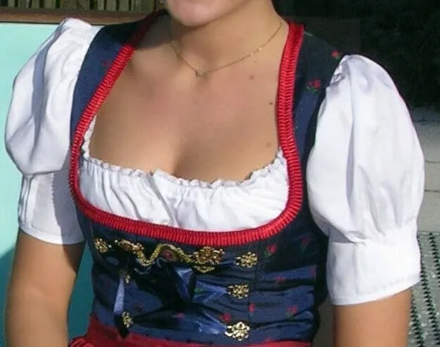 Dirndlbluse Julia Trentini, Babette, weiß, Knöpfe