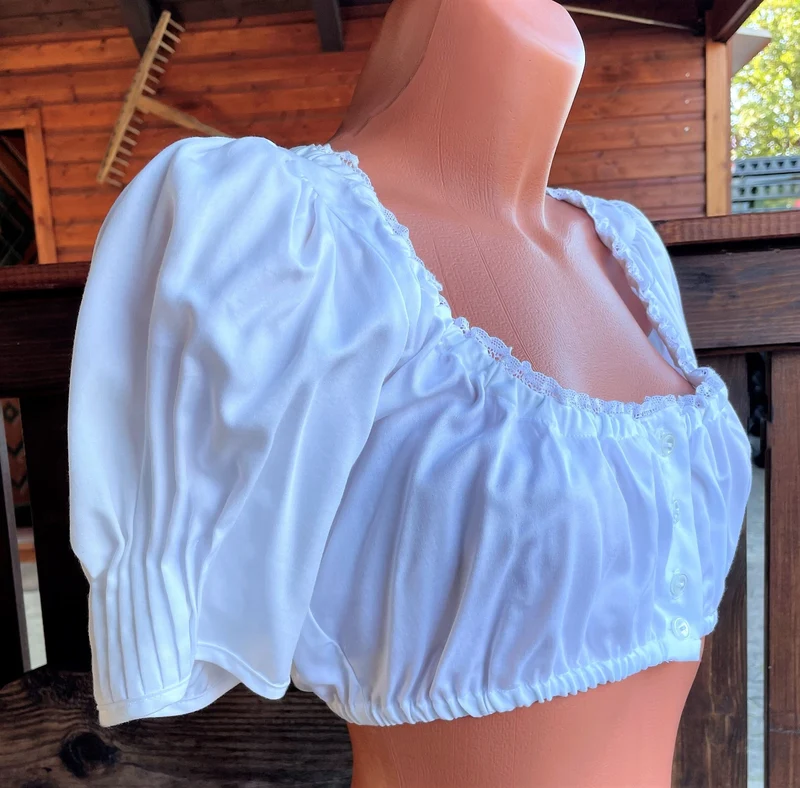 Dirndlbluse Julia Trentini, Babette, weiß, Knöpfe