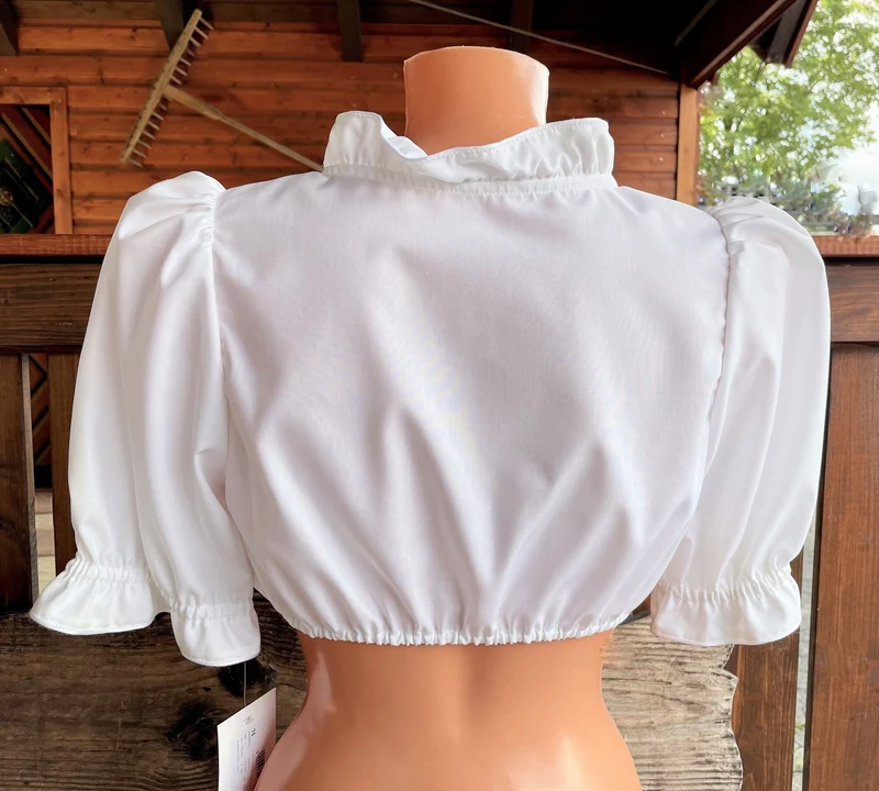 Dirndlbluse Sportalm, Gerti, weiß, halbarm, Knöpfe, Gr. 36