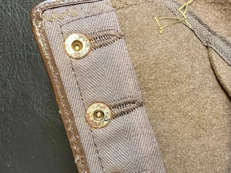 Steampunk Gamaschen Vintage Braun – edel verziert Unikat handveredelt