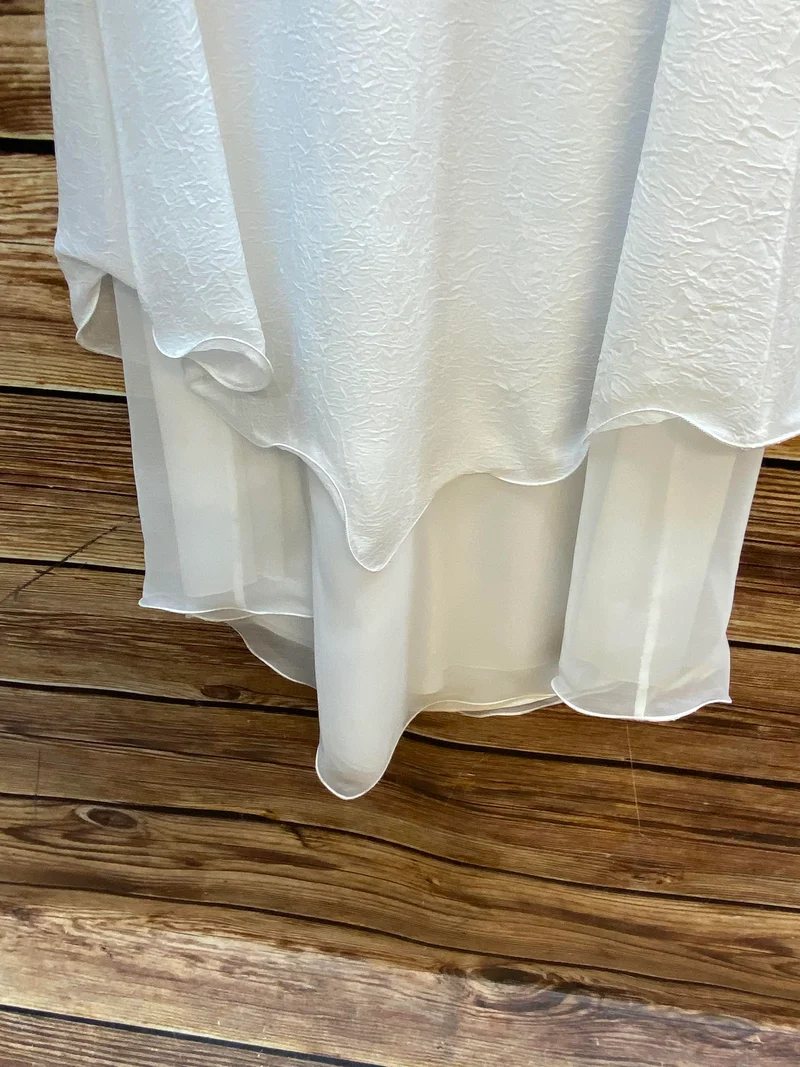 Kommunionkleid Mädchen Gr. 128 Weiß – mit Bolero, Rüschen & Chiffon