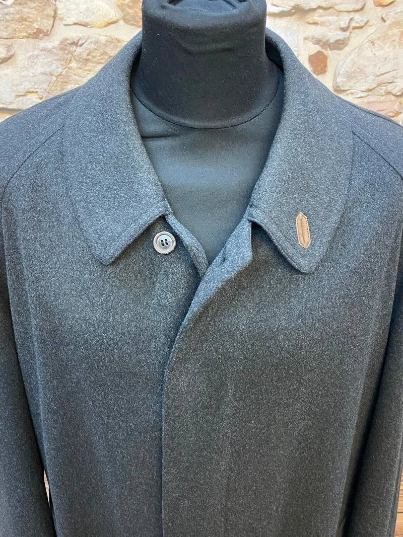 Vintage Herren Wollmantel mit Cashmere – Dunkelgrau – Schneider’s Salzburg – Größe 56