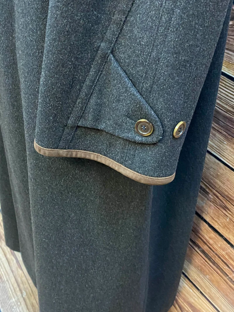 Vintage Herren Wollmantel mit Cashmere – Dunkelgrau – Schneider’s Salzburg – Größe 56